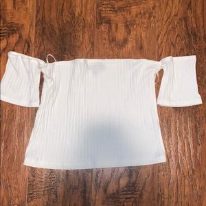 Kendall and Kylie off-the-shoulder crop top